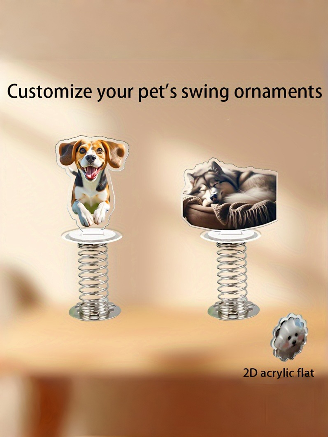 Custom Spring Acrylic Pet Decor